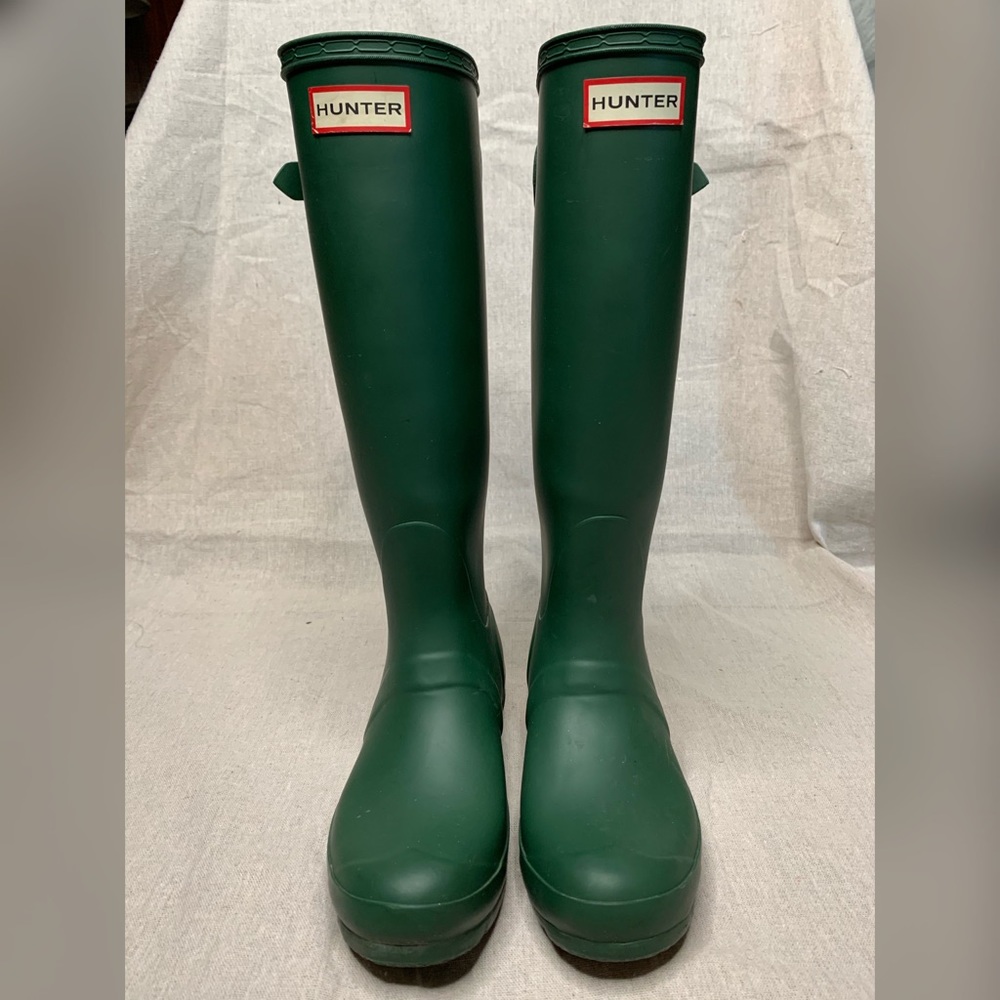 Hunter - hunter green rain boots